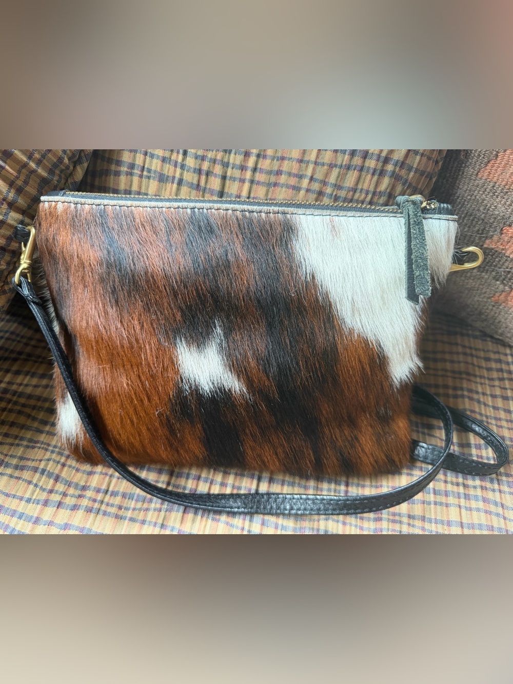 PRIMECUT Hair-on-Hide Cowhide Mini Hobo / Crossbody Bag